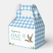 One Lucky Duck Boy Birthday Favor Box Geschenkschachtel (Vorderseite)