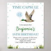 One Lucky Duck Boy Birthday Time Kapsel Zeichen Poster (Vorne)