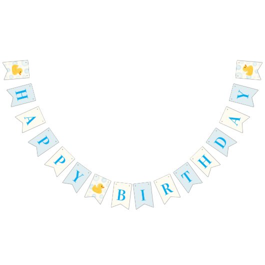 One Lucky Duck Boys Happy Birthday Wimpelkette (Alle)