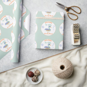 One Lucky Duck & Bubbles Erster Geburtstag Pastete Geschenkpapier