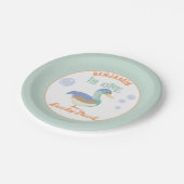 One Lucky Duck & Bubbles Erster Geburtstag Pastete Pappteller (Schrägansicht)