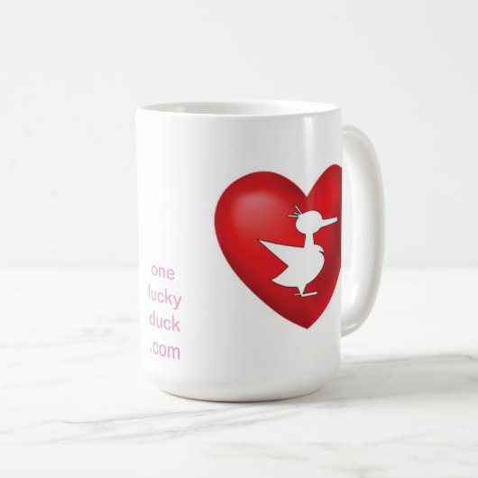 One Lucky Duck Coffee Liebe Tasse (VorderseiteRechts)