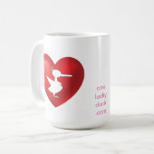 One Lucky Duck Coffee Liebe Tasse (Vorderseite Links)