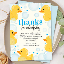 One Lucky Duck First Geburtstag Danke Karte