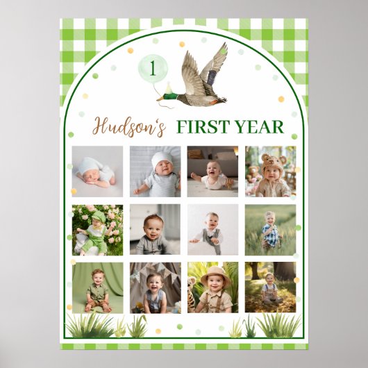 One Lucky Duck First Year Foto Meilenstein Poster (Vorne)