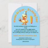 One Lucky Duck Foto Girly Kindergeburtstag Einladung (Vorderseite)