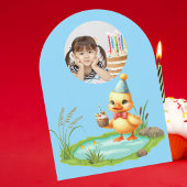 One Lucky Duck Foto Girly Kindergeburtstag Einladung