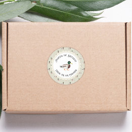 One Lucky Duck Mallard 1. Geburtstagsgunst Runder Aufkleber