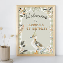 One Lucky Duck Niedlich Duckling Gingham 1. Geburt