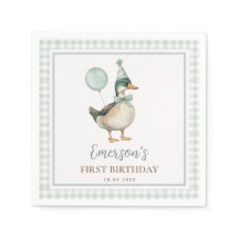 One Lucky Duck Sage Green Balloon Geburtstagsfavor