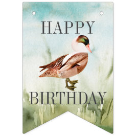 One Lucky Duck Watercolor Boy 1. Geburtstag Wimpelkette