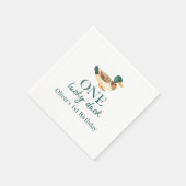 One Lucky Duck zum ersten Geburtstag Serviette (Ecke)