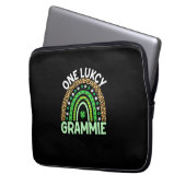 One Lucky Grammie Leopard Rainbow Saint Patrick Laptopschutzhülle (Vorderseite Links)