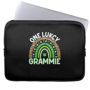 One Lucky Grammie Leopard Rainbow Saint Patrick Laptopschutzhülle