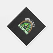 One Lucky Grammie Leopard Rainbow Saint Patrick Serviette (Ecke)
