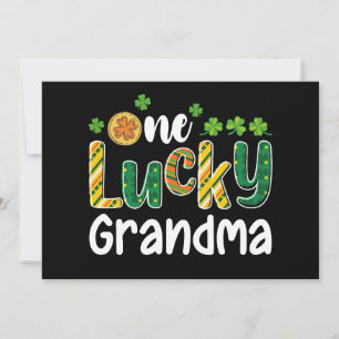 One Lucky Grandma Matching Family St Patrick's Day Einladung