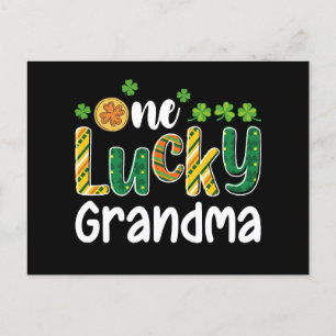 One Lucky Grandma Matching Family St Patrick's Day Postkarte