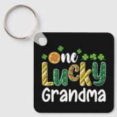 One Lucky Grandma Matching Family St Patrick's Day Schlüsselanhänger (Vorderseite)