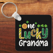 One Lucky Grandma Matching Family St Patrick's Day Schlüsselanhänger (Vorderseite)