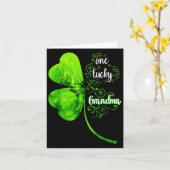 One Lucky Grandma Shamrock Grandma St Patricks Day Karte (Gelbe Blume)