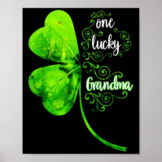 One Lucky Grandma Shamrock Grandma St Patricks Day Poster (Vorne)