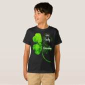 One Lucky Grandma Shamrock Grandma St Patricks Day T-Shirt (Vorne ganz)