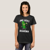 One Lucky Grandma St Patricks Day Dabbing Leprecha T-Shirt (Vorne ganz)
