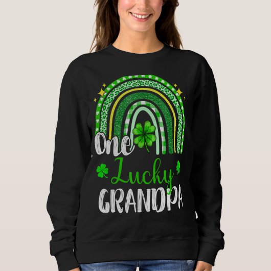 One Lucky Grandpa Leopard Sweatshirt (Vorderseite)