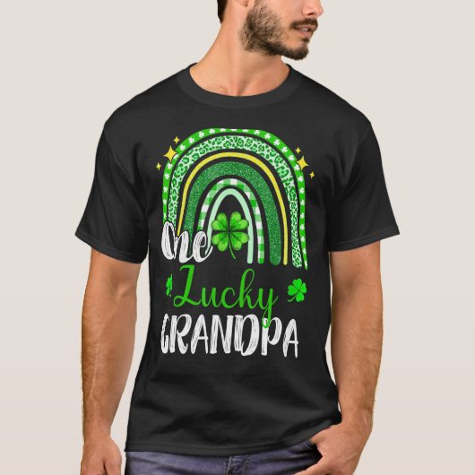 One Lucky Grandpa Leopard T-Shirt (Vorderseite)