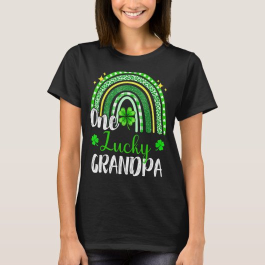 One Lucky Grandpa Leopard T-Shirt (Vorderseite)