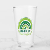 One Lucky Horse Girl Reittier St. Patrick's Day Glas (Vorderseite)
