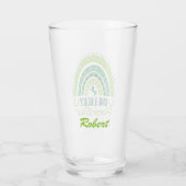 One Lucky Horse Vater Reittier St. Patrick's Day Glas (Rückseite)