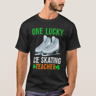One Lucky Ice Skaten Lehrer St. Patrick's Day T-Shirt
