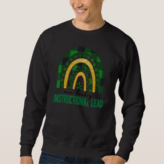 One Lucky Instructional Lead Rainbow St Patricks D Sweatshirt (Vorderseite)
