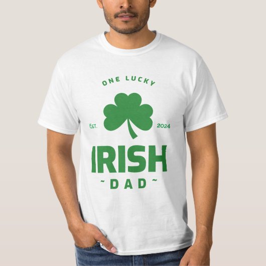 One Lucky Irish Vater T-Shirt (Vorderseite)