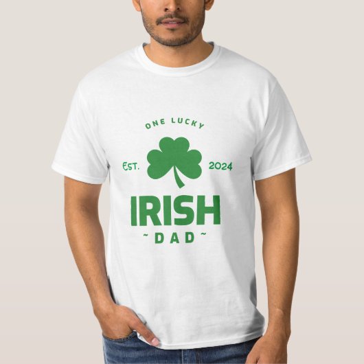 One Lucky Irish Vater T-Shirt (Vorderseite)