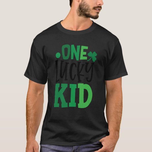 One Lucky Kid C Shamrock Irish Ireland T-Shirt (Vorderseite)