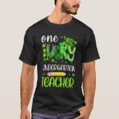 One Lucky Kindergarten Teacher Pencil St Patricks T-Shirt (Vorderseite)
