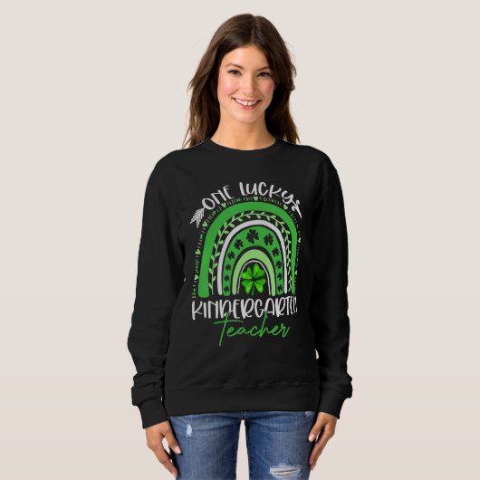 One Lucky Kindergarten Teacher St Patricks Day Fun Sweatshirt (Vorne ganz)