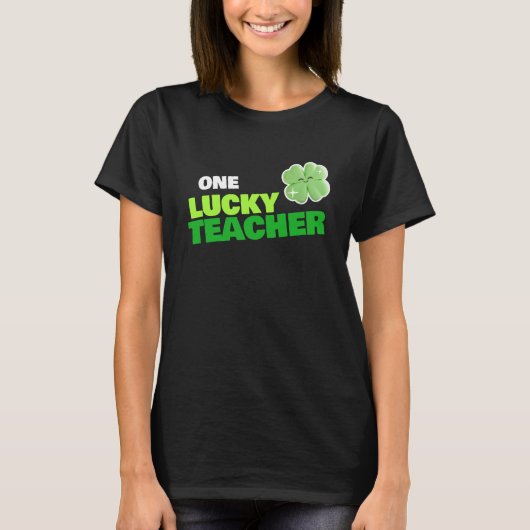 ONE LUCKY LEHRER St. Patrick's Day T-Shirt (Vorderseite)