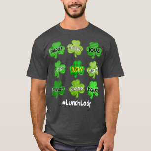 One Lucky Lunch Lady Irish Kleeblatt Rainbow St Pa T-Shirt