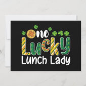 One Lucky Lunch Lady School St Patrick's Day Einladung (Vorderseite)