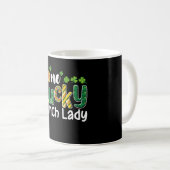 One Lucky Lunch Lady School St Patrick's Day Kaffeetasse (VorderseiteRechts)