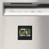 One Lucky Lunch Lady School St Patrick's Day Magnet (In Situ (Geschirrspüler))