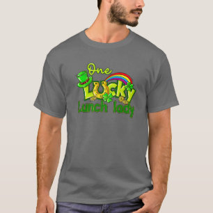 One Lucky Lunch Lady St Patricks Day Shamrock Cafe T-Shirt