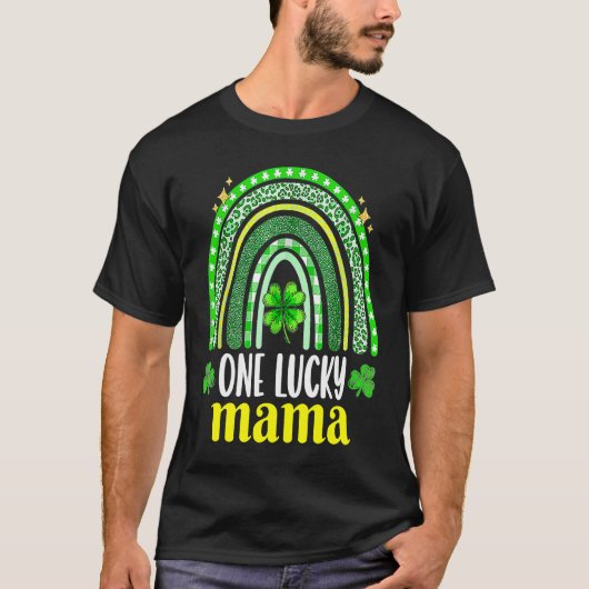 One Lucky Mama    Family St Patrick's Day T-Shirt (Vorderseite)