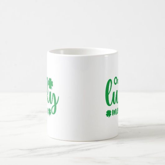 One Lucky Mama Funny St Patrick Day Kaffeetasse (Mittel)