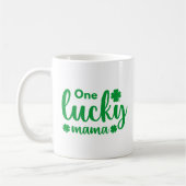 One Lucky Mama Funny St Patrick Day Kaffeetasse (Links)