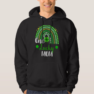 One Lucky Mama Leopard Print Rainbow St Patricku20 Hoodie