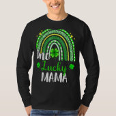One Lucky Mama Leopard Print Rainbow St Patricku20 T-Shirt (Vorderseite)